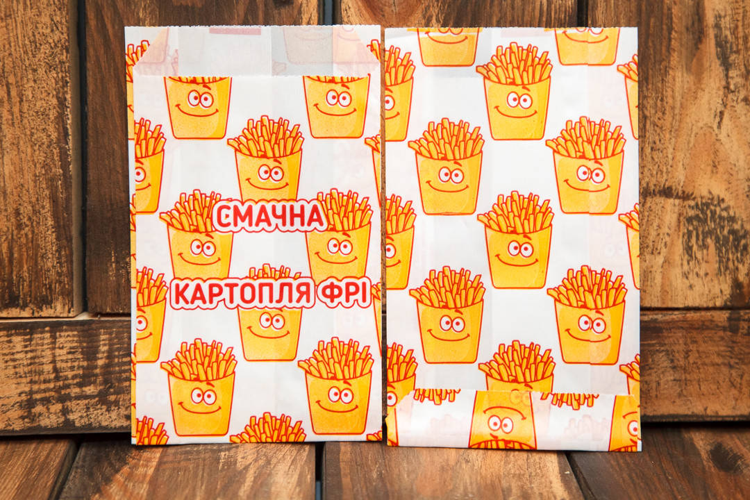

Упаковка для картофеля фри большая (150-200г) 256, Белый