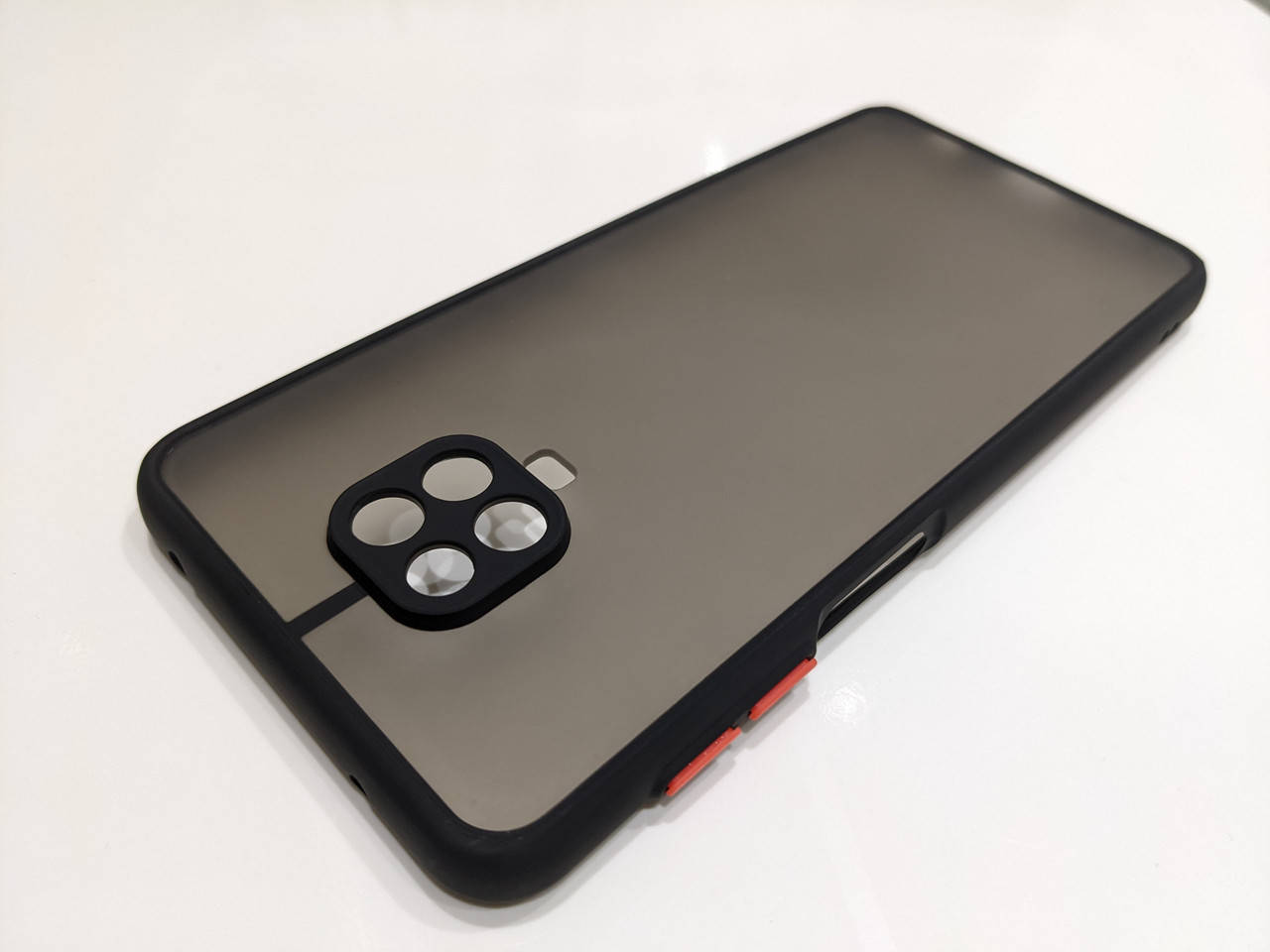 

Противоударный матовый чехол для Xiaomi Redmi Note 9 Pro Черный