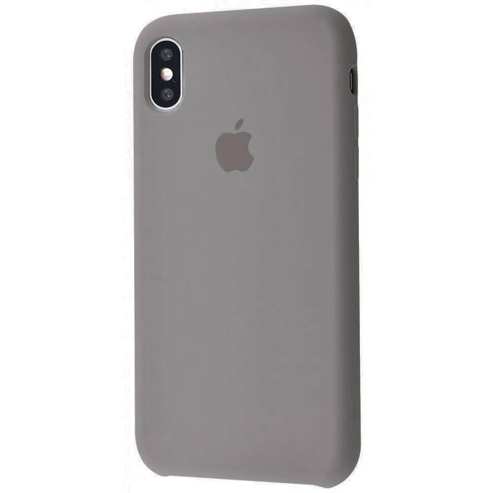 

Чехол-накладка Silicone case для IPhone X/Xs Pebble серый