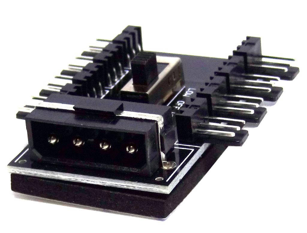

Переходник molex to 8 x 3pin - разветвитель питания для кулеров