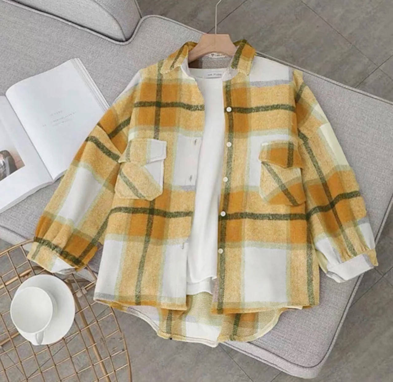 

Женская теплая рубашка в клетку "Elba", Разные цвета