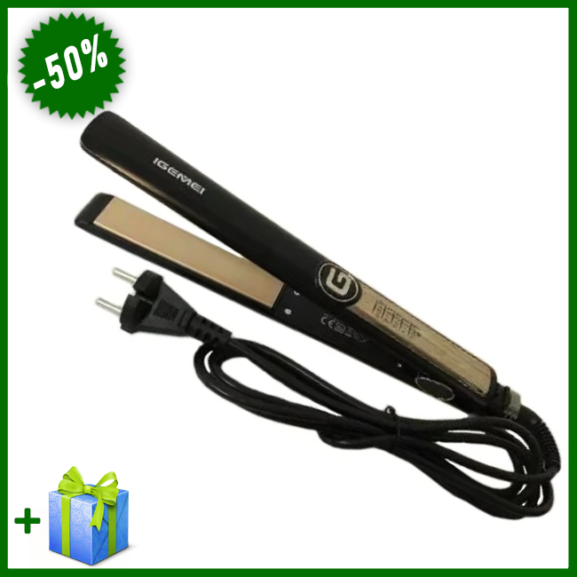 

Щипцы утюжок для волос GEMEI GM-416, профессиональный стайлер выпрямитель для волос