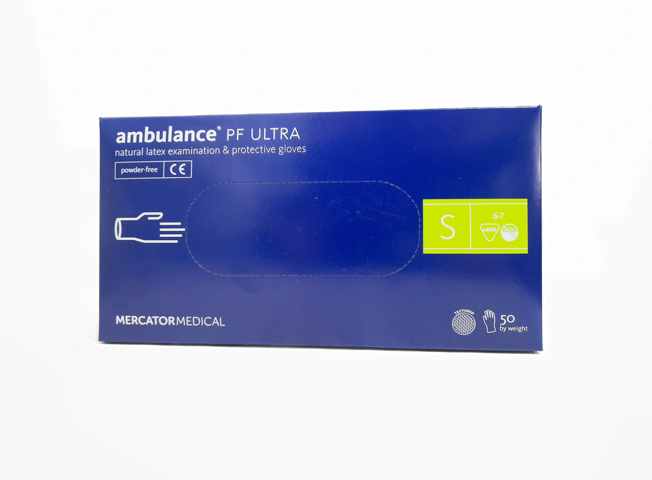 

Перчатки латексные Ambulance® PF Ultra нестерильные неопудренные синие, Синий