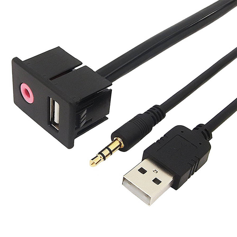 

Кабель удлинитель AUX + USB 1.5м для автомобильной магнитолы mp3 адаптера порт панель провод в машину аукс юсб