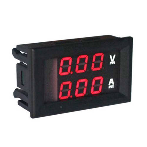 

Амперметр-вольтметр цифровой DC0-100V/100A красно свечения с шунтом, Красный