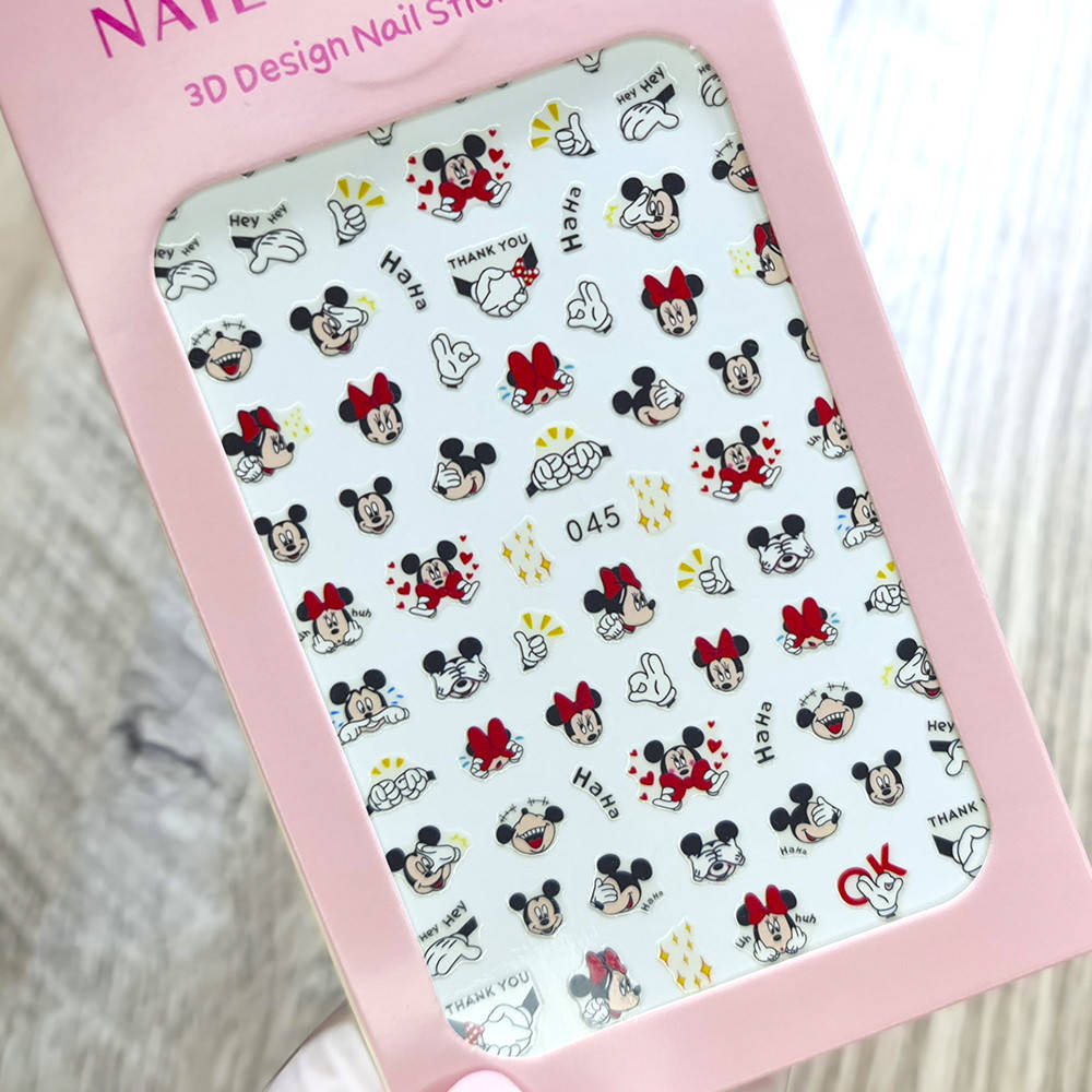 

Слайдер дизайн, наклейки для ногтей микки, микки маус Sweet Nails ЕВ045, Красный