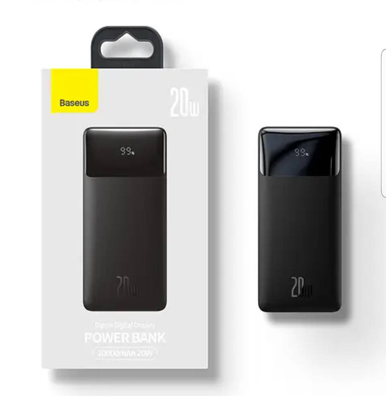 

Power bank, павербанк Baseus Bipow Digital Display 30000mAh 20W 3A 2USB+Type-C