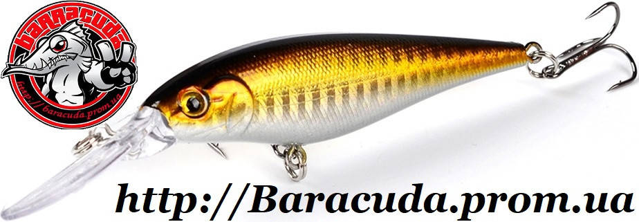 

Воблер Крэнк ZUOFILY плавающий бело-желто-черный 110 мм