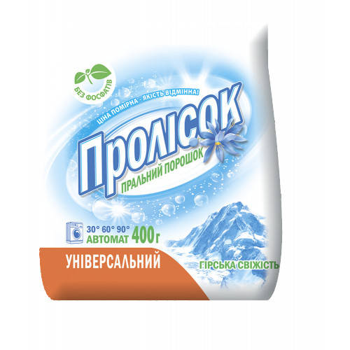 

Стиральный порошок универсальный Горная свежесть 400г п / э PRL04247