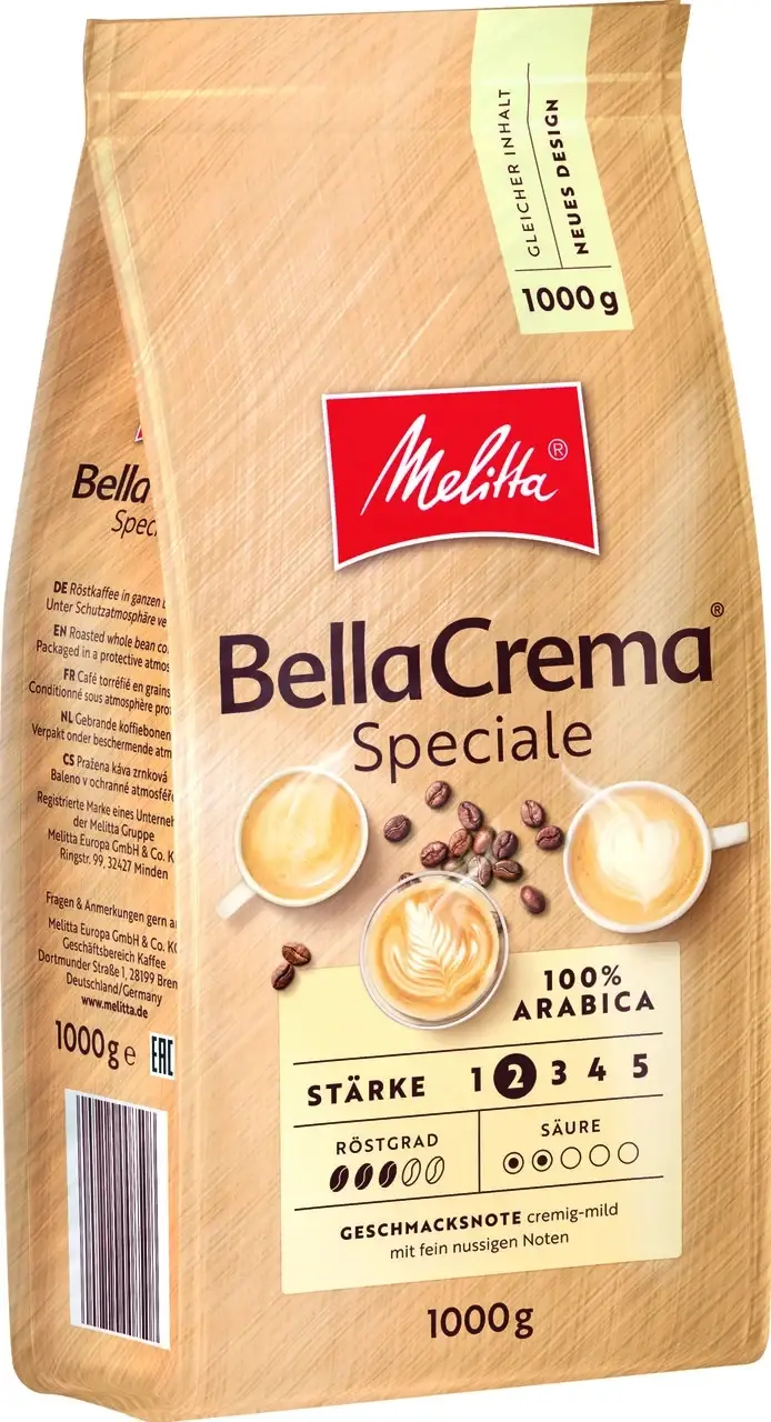 

Кофе в зернах Melitta Bella Crema Speciale 100% Арабика 1кг Германия
