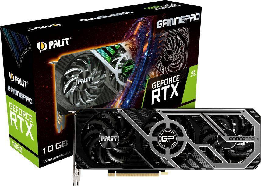 

Видеокарта Palit GeForce RTX 3080 GamingPro 10GB GDDR6X (NED3080019IA-132AA)