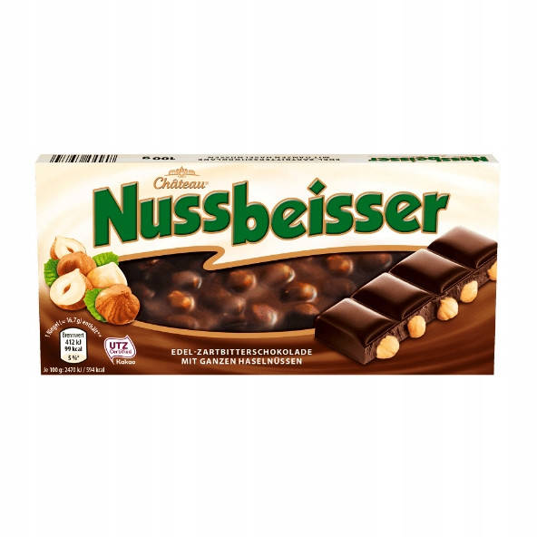 

Шоколад черный Choseur Nussbeisser с лесным орехом, 100 г Германия