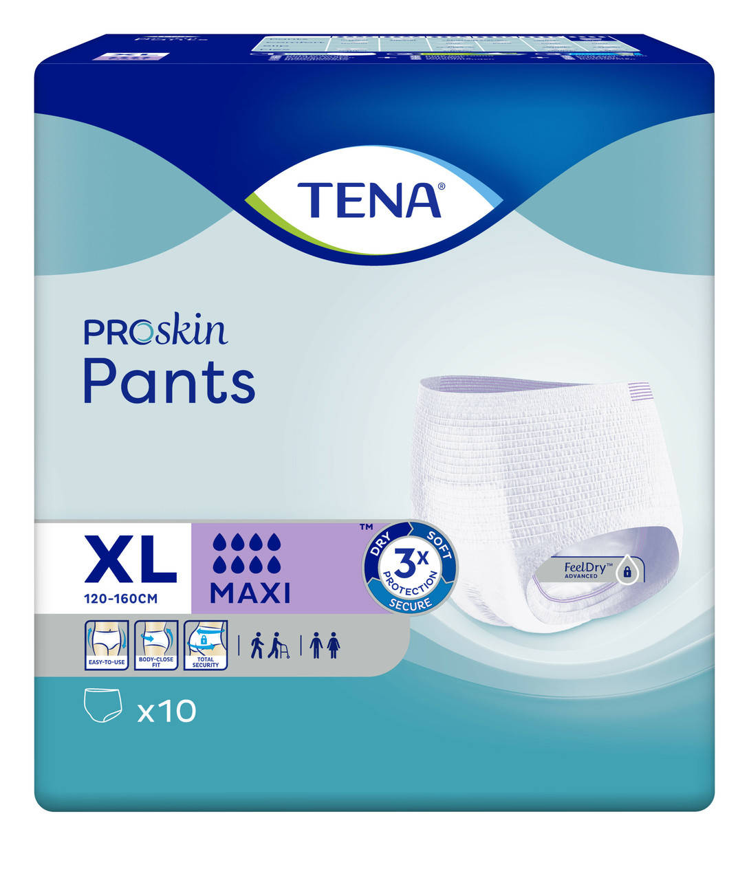 

Впитывающие трусы-подгузники для взрослых Tena Pants Maxi XL 10 шт.