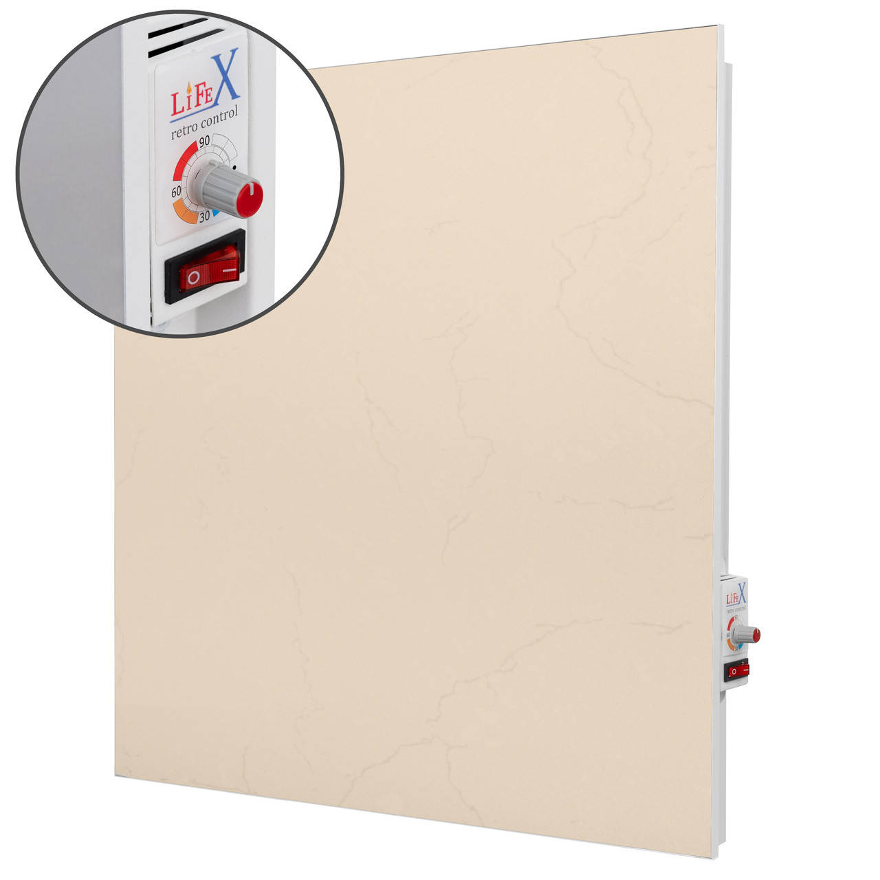 

Керамический обогреватель с терморегулятором LIFEX Classic 400R | Бежевый | Керамическая панель с конвекцией