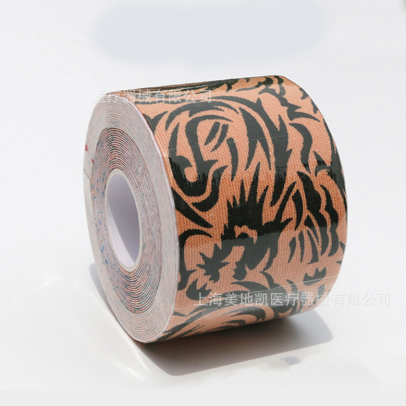 

Кинезио тейп Kinesiology tape Madicare с принтом 5 см х 5 м телесный с тату-принтом