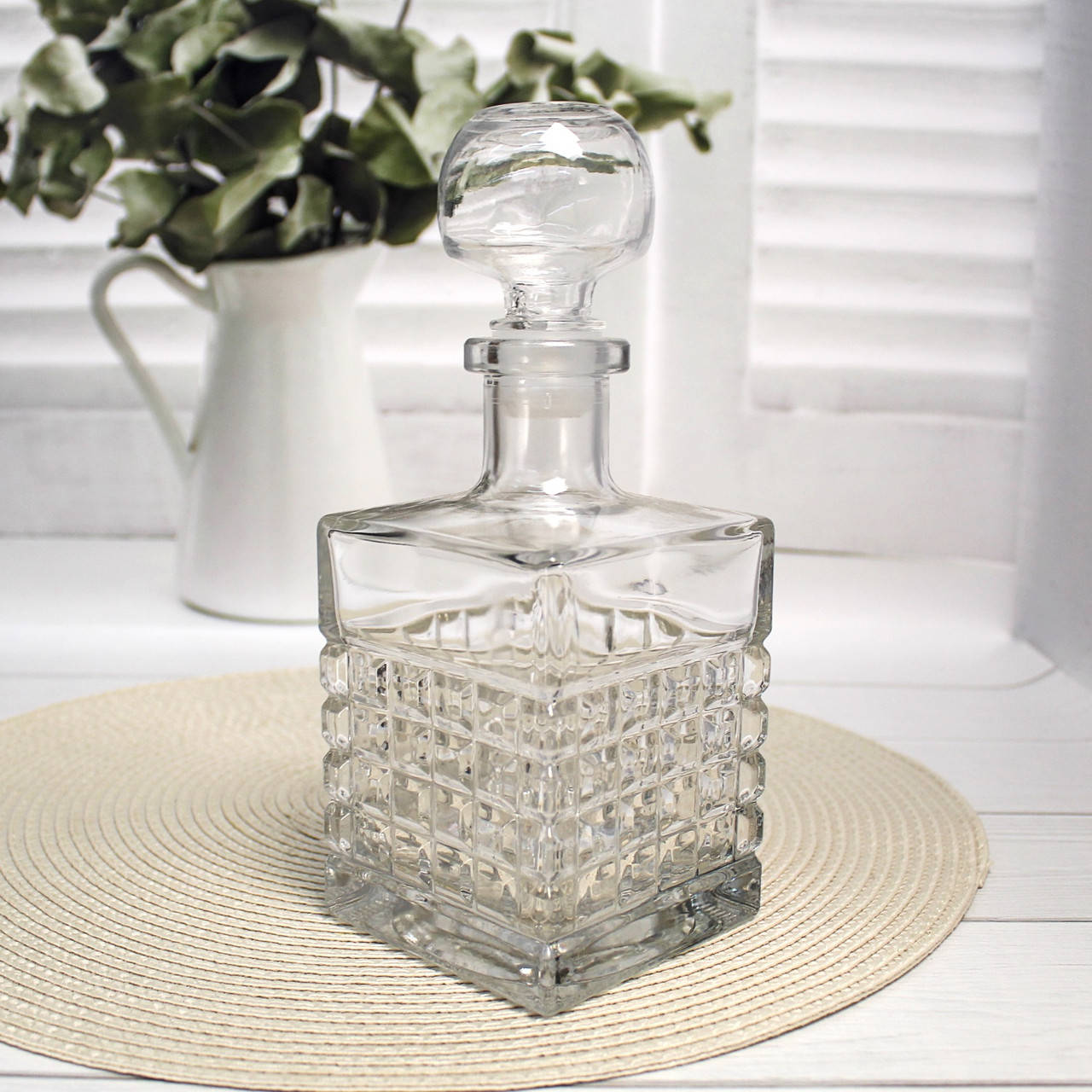 

Графин-штоф для бренди квадратный 0,5 л с пробкой, Прозрачный