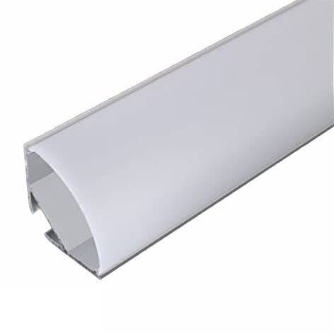 

Комплект. Профиль для светодиодной ленты 30х30 мм с матовым рассеивателем 2 метра., Серый