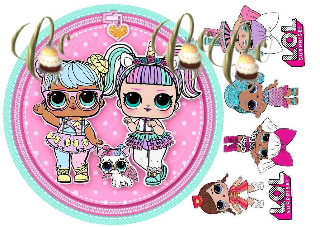 

Печать вафельной (рисовой) или сахарной картинки куклы ЛОЛ / dolls LOL на торт
