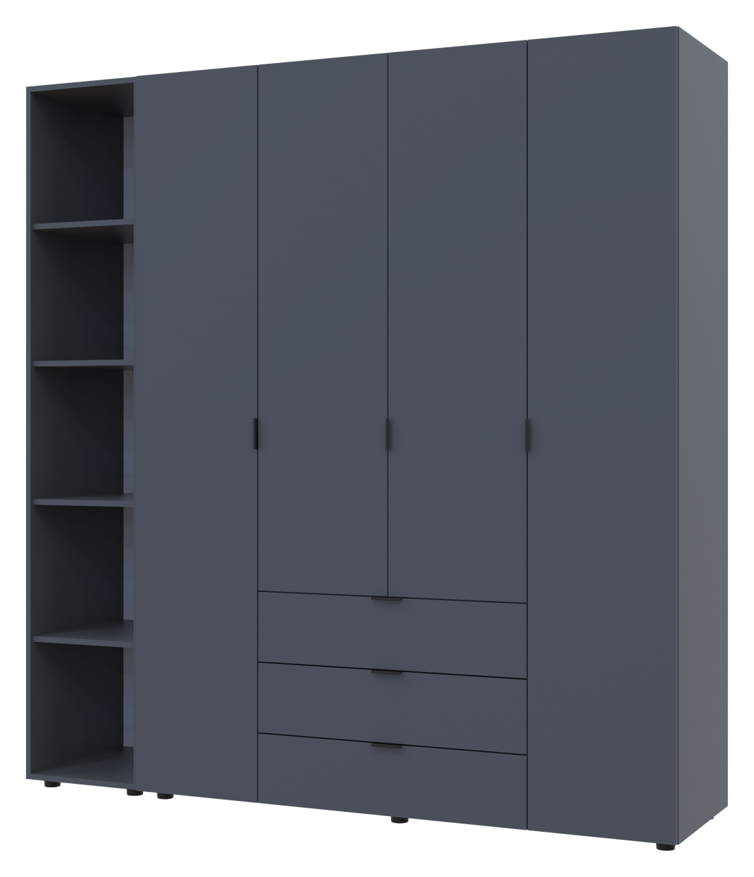 Комплект Doros Гелар з Етажеркою Графіт 4 ДСП 193.2х49.5х203.4 (42005063) 3