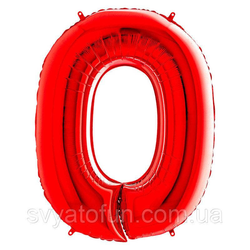 

Фольгированный шар-цифра 0 красный 40" Grabo