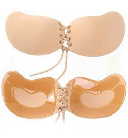 

Бюстгальтер невидимка с push up Fly Bra Лодочка (А, В, С, D) черный, бежевый В, Бежевый