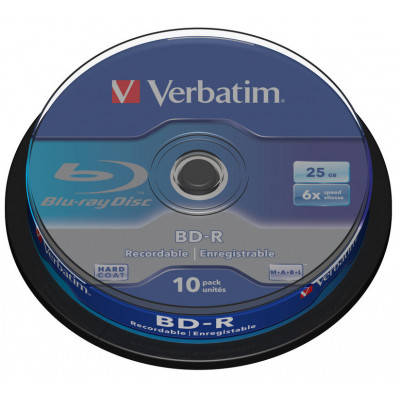 

Диск BD Verbatim 25Gb 6x Cacke 10шт (43742)