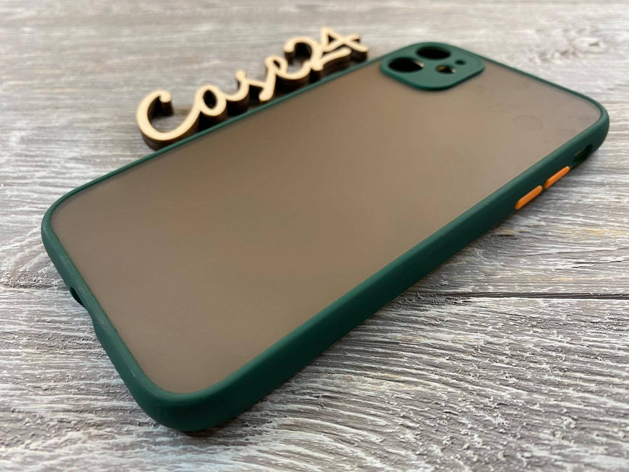 

TPU чехол Matte Color Case (TPU) на iPhone 11 (4 цвета) темно-зеленый
