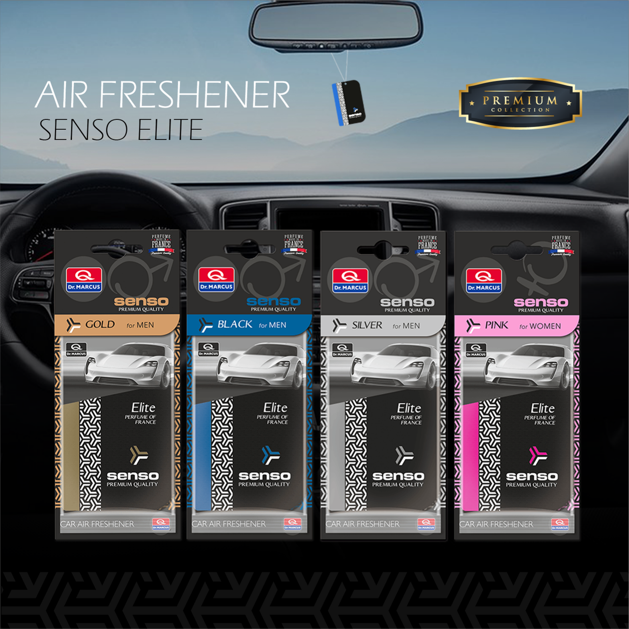 

Авто освежитель воздуха Dr. Marcus Senso Elite (Пахучка в салон авто) MiX