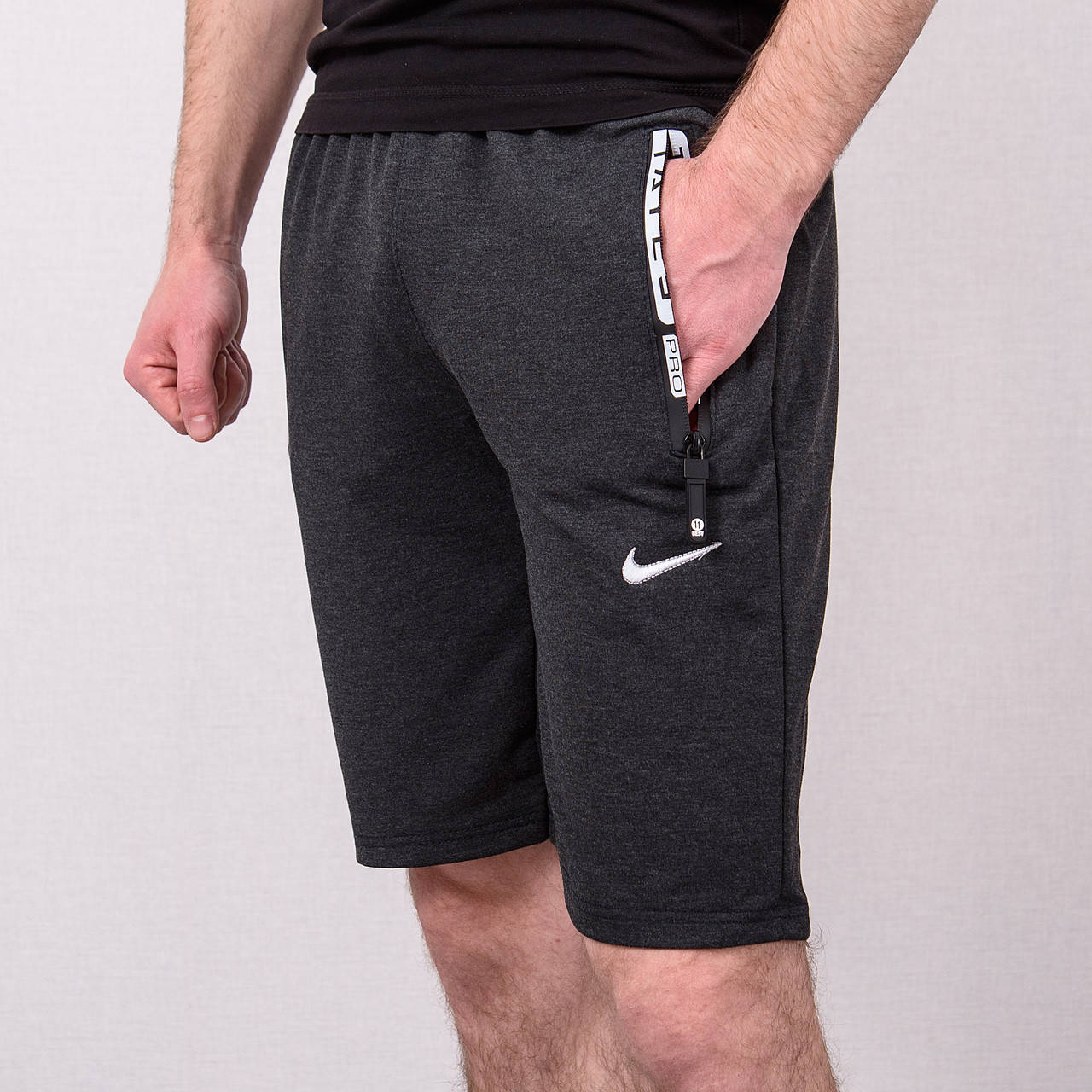

Чоловічі трикотажні шорти NIKE, темно-сірого кольору, Темно-серый