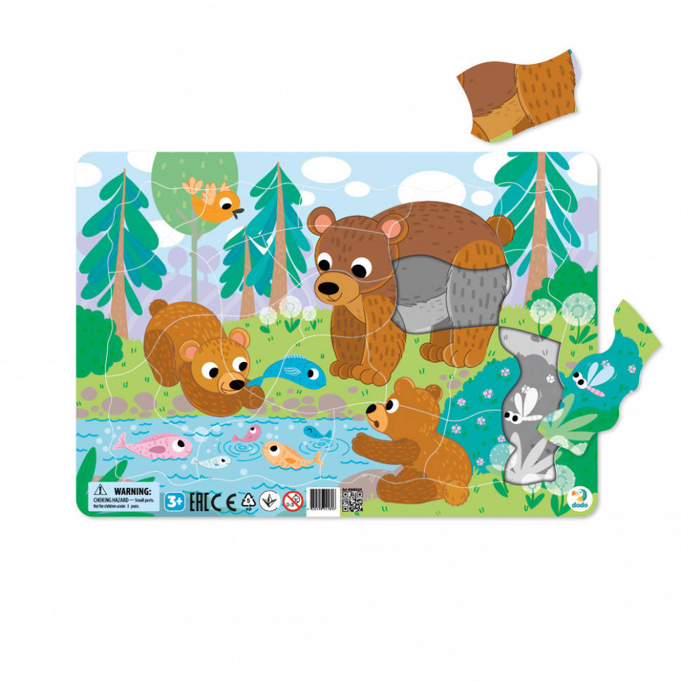 

Пазл с рамкой DoDo "Медвежата" R300221