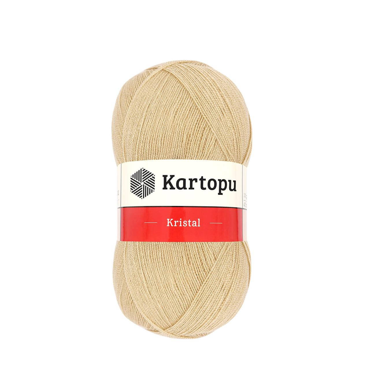 

Kartopu Kristal (Картопу Кристал) № 884 бежевый (Пряжа акрил, нитки для вязания)