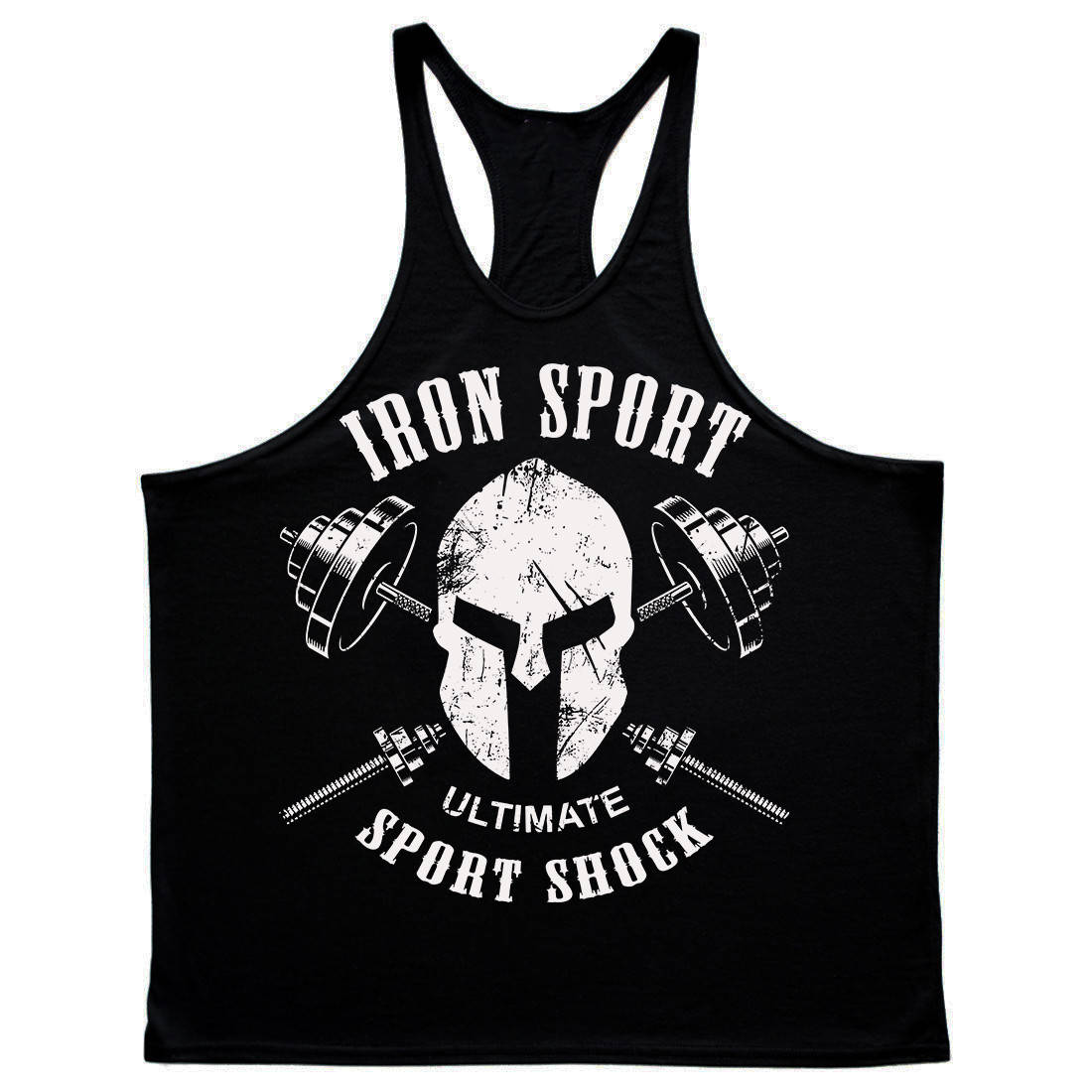 

Майка борцовка для бодибилдинга IRON SPORT (разные цвета) L, Черный