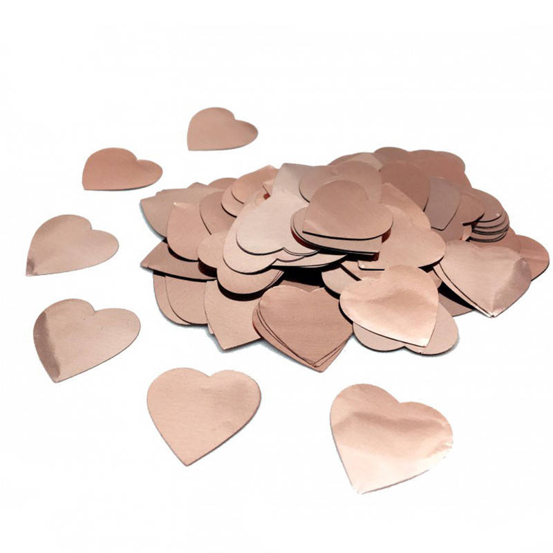 

Конфетти Сердечки 15мм розовое золото 50г