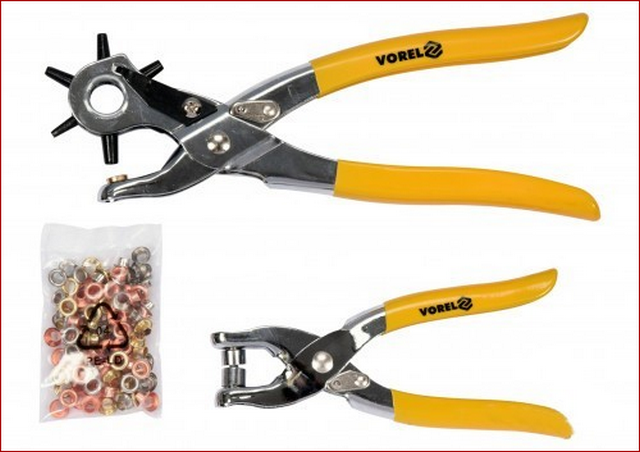 

Дырокол, щипцы для люверсов с люверсами Ø=5 мм (100 шт) Vorel 43603