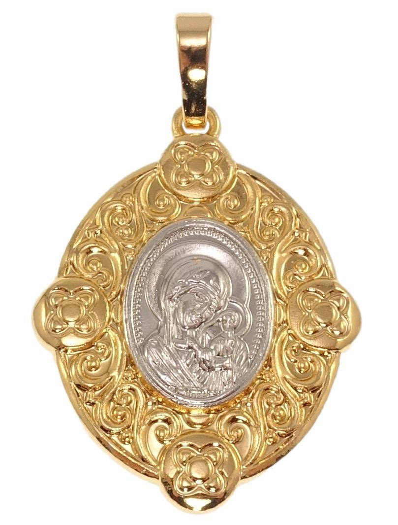 

Кулон Xuping Позолота + Родий "Фигурная Ладанка Пресвятая Богородица" для цепочки до 6мм