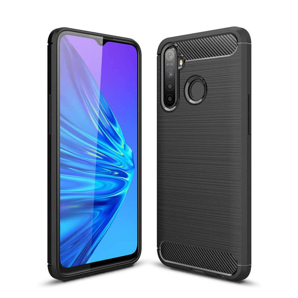 

Чехол накладка Polished Carbon для Realme 5 / 6i черный