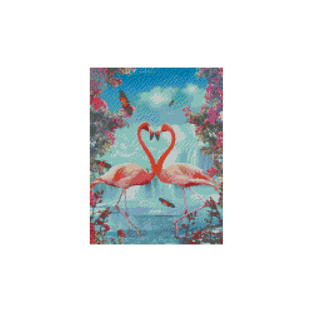 

Алмазна картина HX302 "Закохані фламінго", розміром 30х40 см