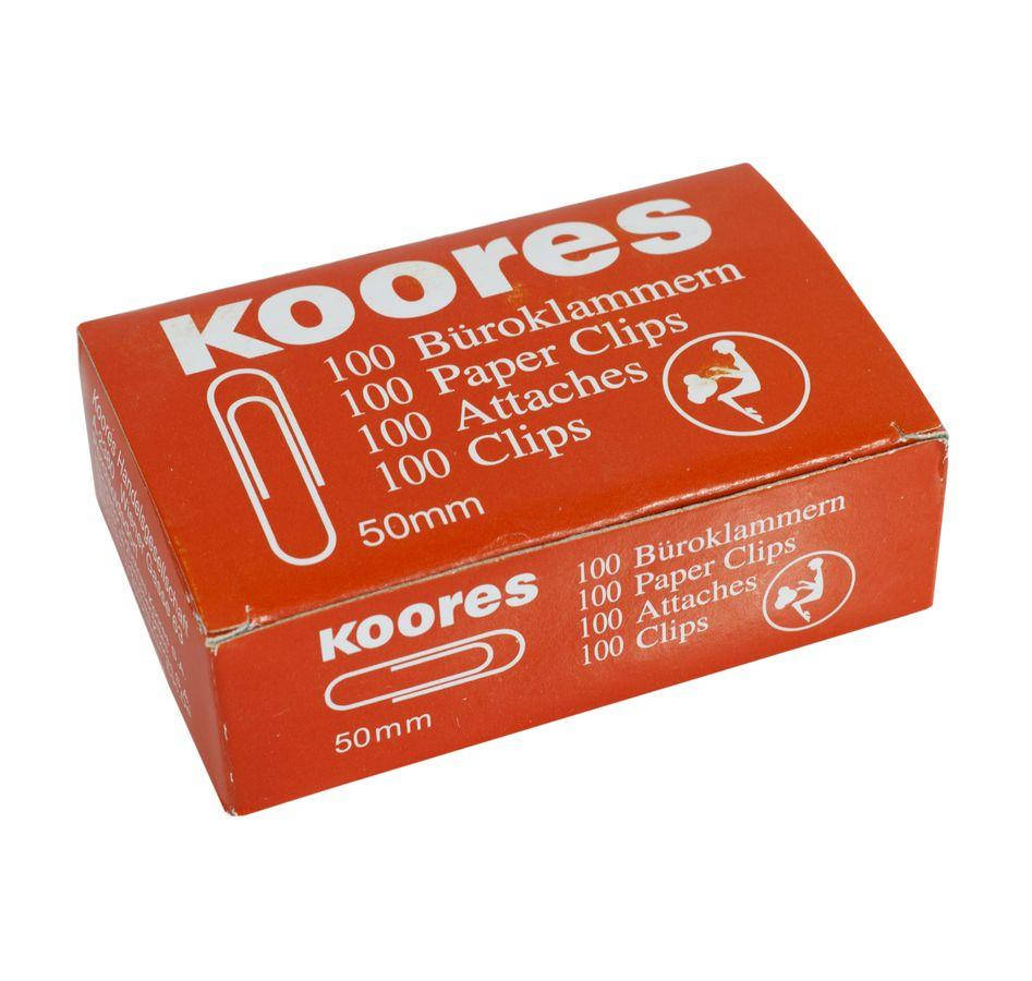 

Скрепки канц."Kores"nickel 50мм
