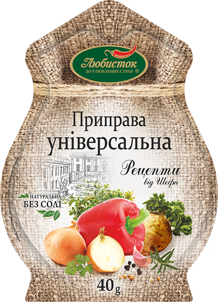 

«Рецепты от Шефа» Приправа Универсальная без соли 40гр ТМ "Любисток"
