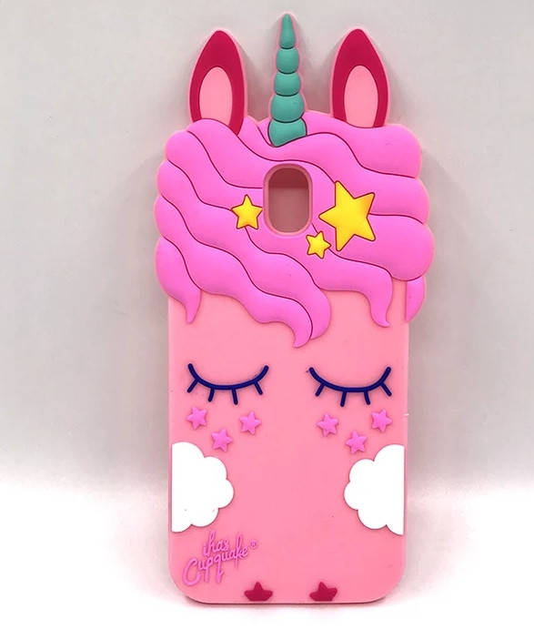 

Чехол на Samsung Galaxy J530 J5 2017 3D Единорог розовый
