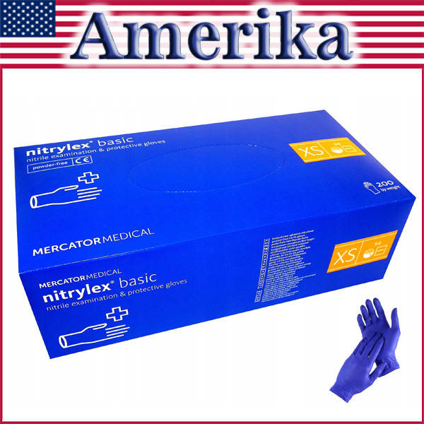 

Перчатки Нитрилекс Базик, Рукавички нітрилові, размер , 200 шт. Nitrylex Basic Mercator Medical (Poland