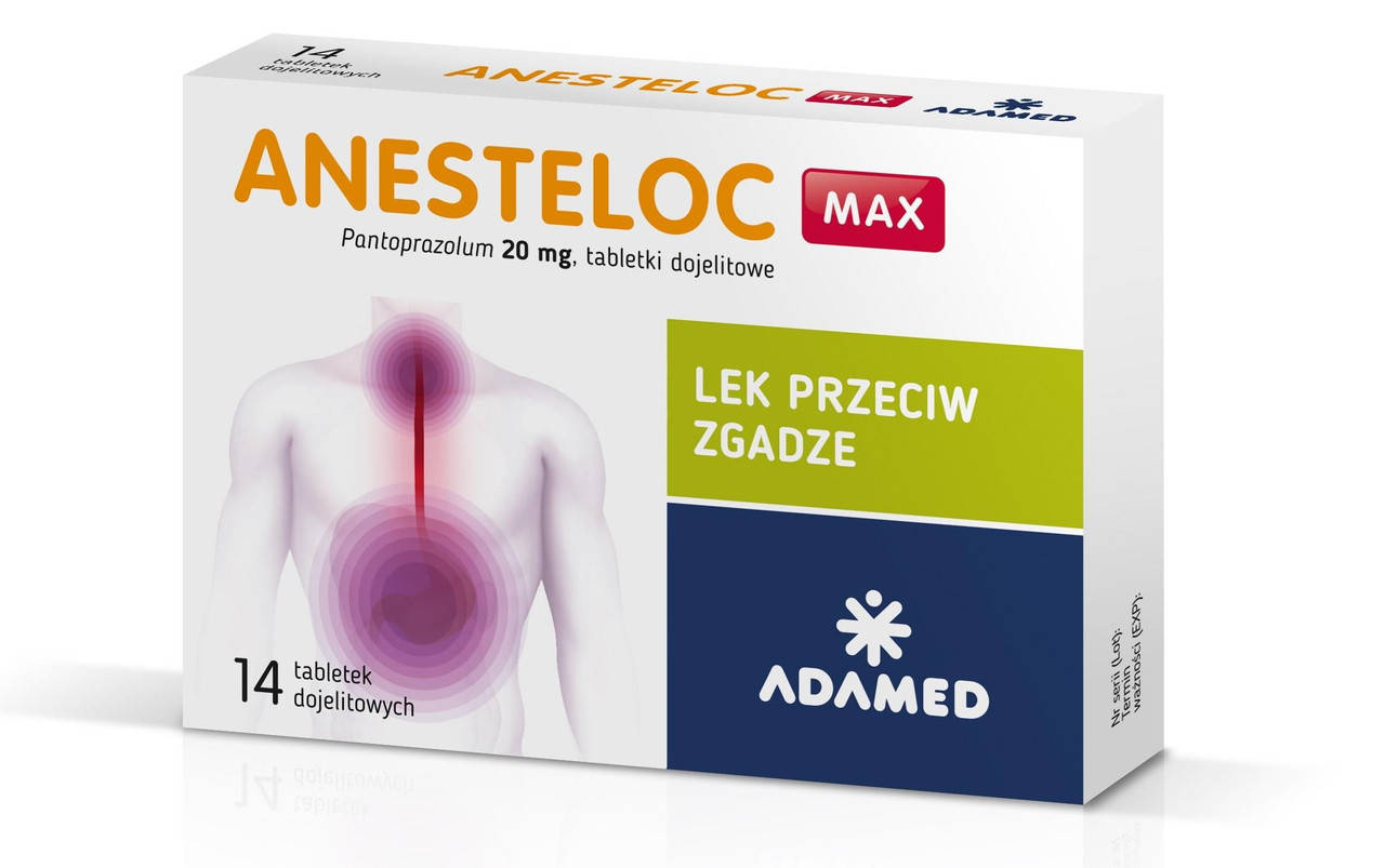 

Anesteloc МАX 20мг, лечение симптомов рефлюкса, 14 таб.