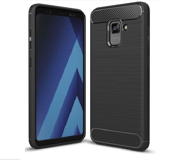

Чехол силиконовый TPU на Samsung A8 2018 / A530 темно синий