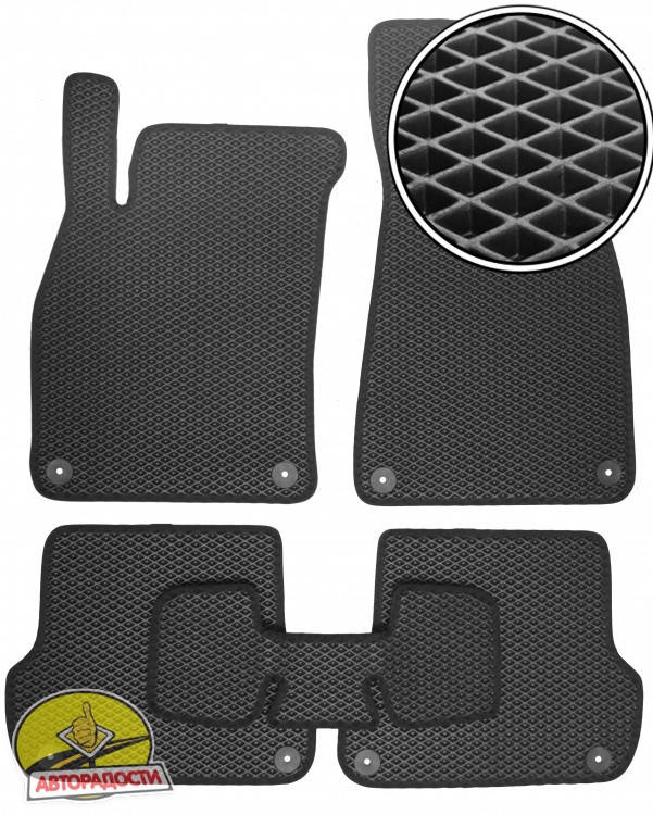 

Коврики в салон для Audi A4 '05-08, EVA-полимерные, черные (Kinetic), Черный
