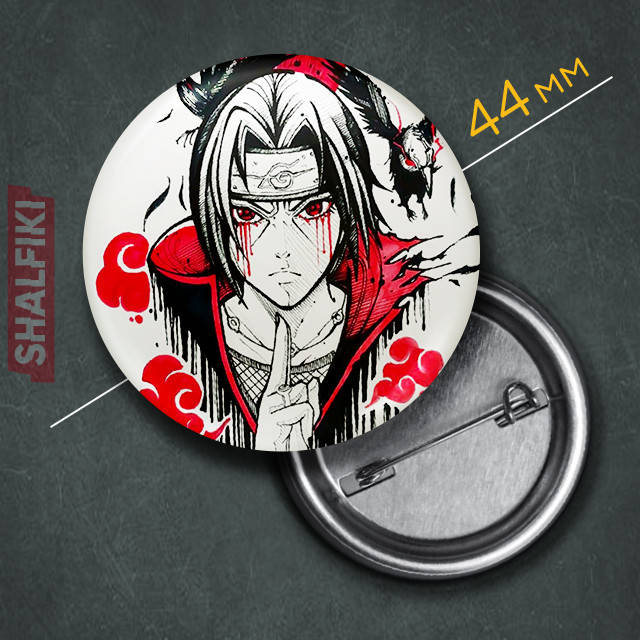 

"Итачи Учиха (Наруто / Naruto)" значок круглый на булавке Ø44 мм