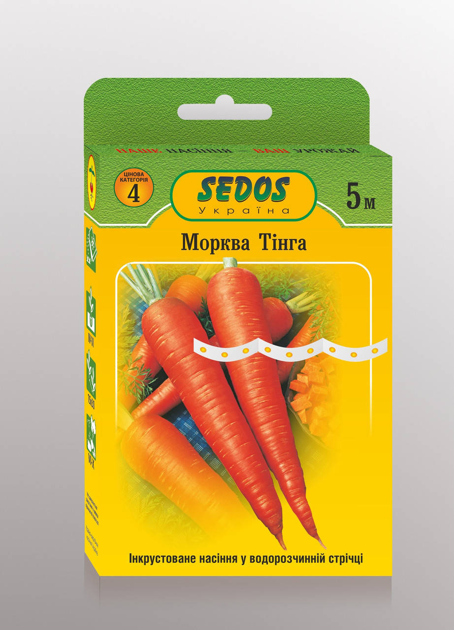 

Семена на ленте морковь Тинга 5м ТМ SEDOS