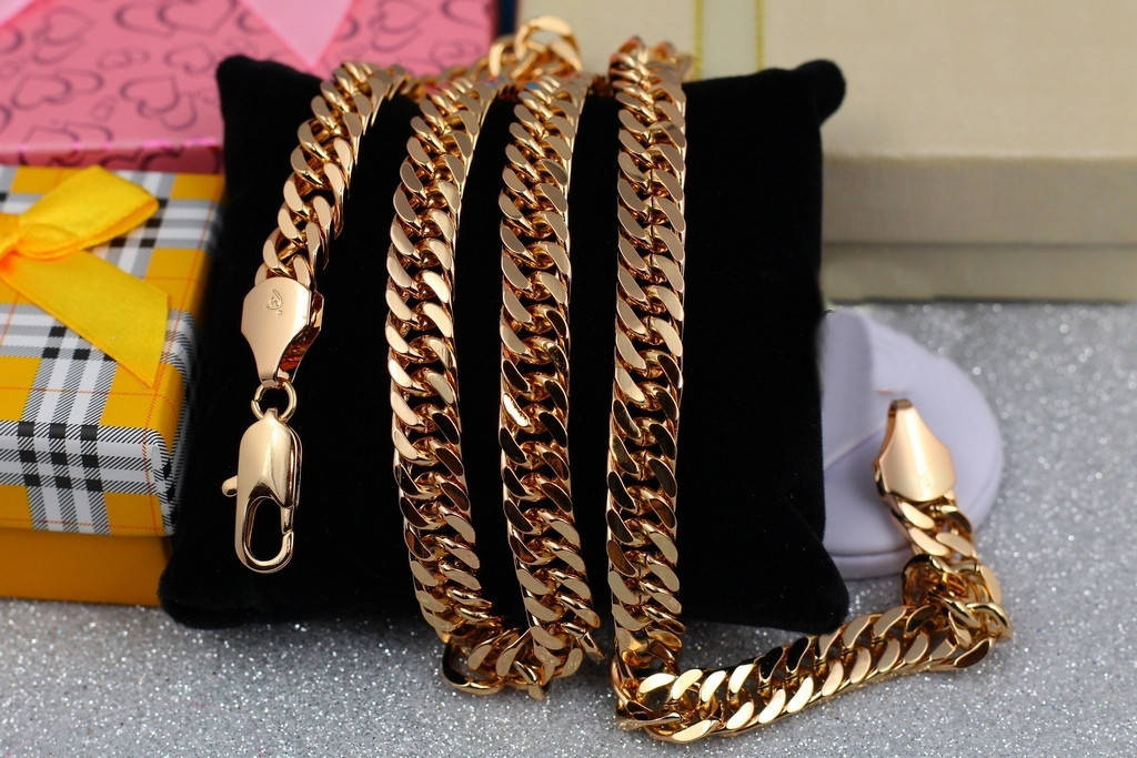 

Цепь Xuping Jewelry кобра 60 см 10 мм золотистая