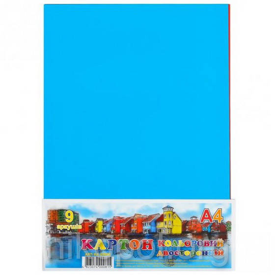 

Цветной картон для аппликаций 9 листов А4