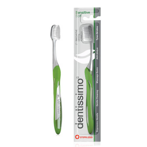 

Зубна щітка Sensitive м'яка щетина ТМ Dentissimo, Зелёный