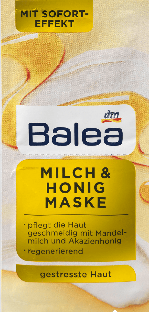 

Питательная маска для лица Balea Milch & Honig Maske, 2st. х 8 ml.